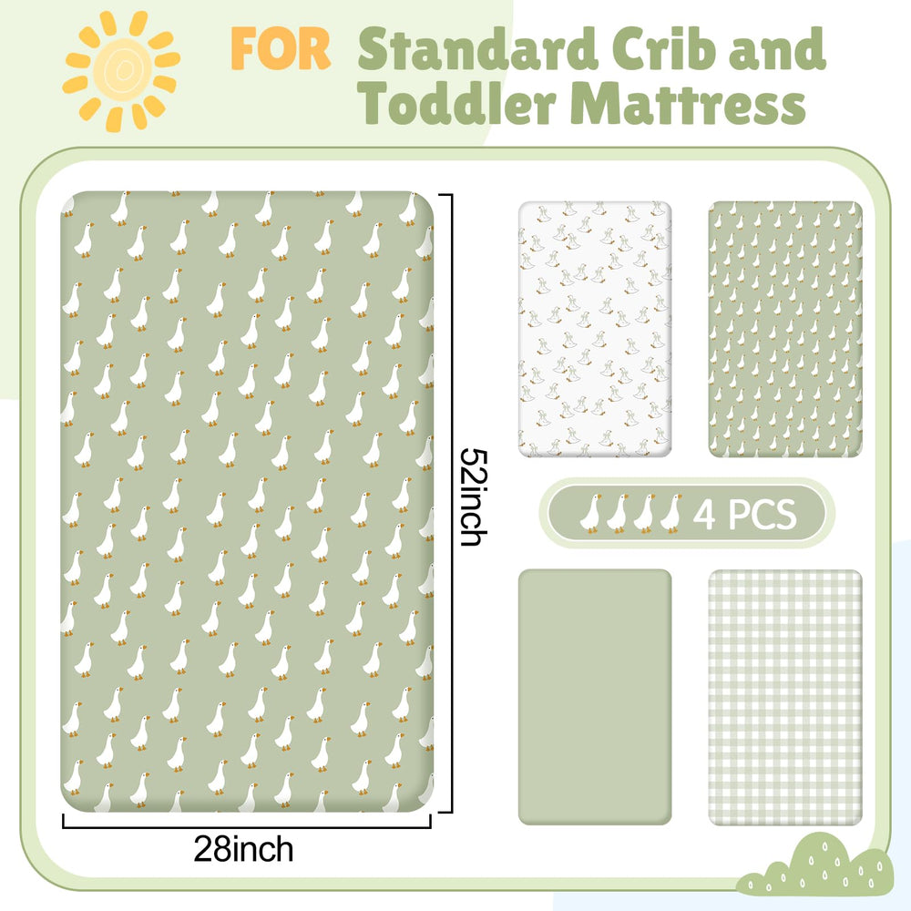 SmoothNovelty gingham check pattern crib sheet adds playful style to nursery.