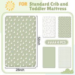 SmoothNovelty gingham check pattern crib sheet adds playful style to nursery.