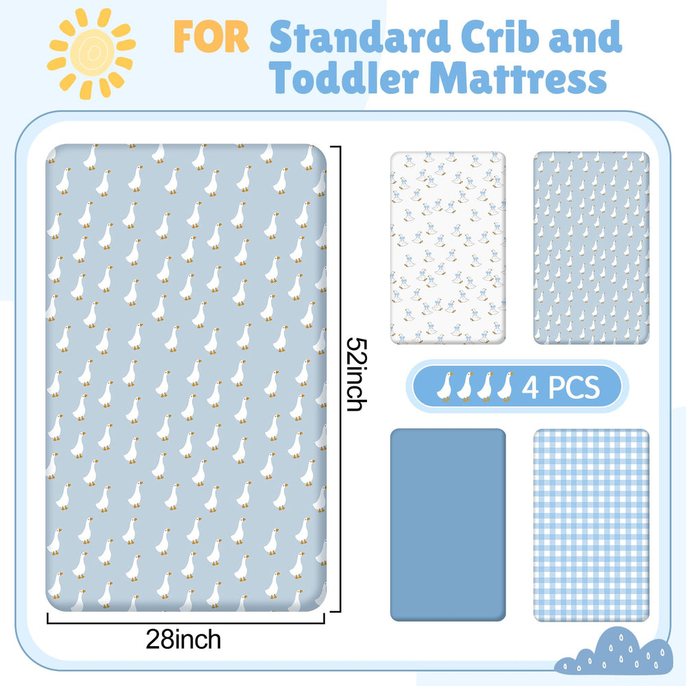SmoothNovelty gingham checkered crib sheet provides timeless style and easy matching.