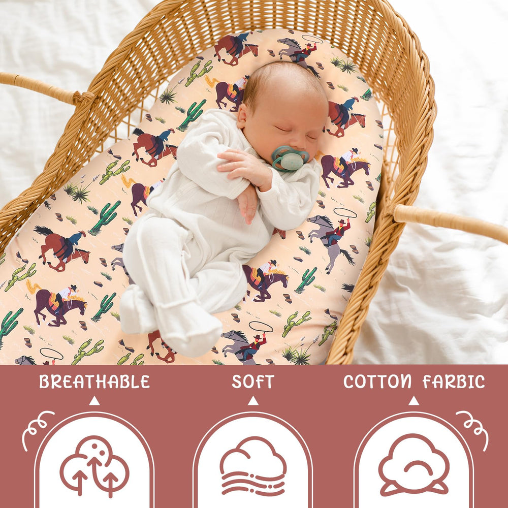 SmoothNovelty cowboy print sheet showcases jockey and cactus motifs to inspire imagination.