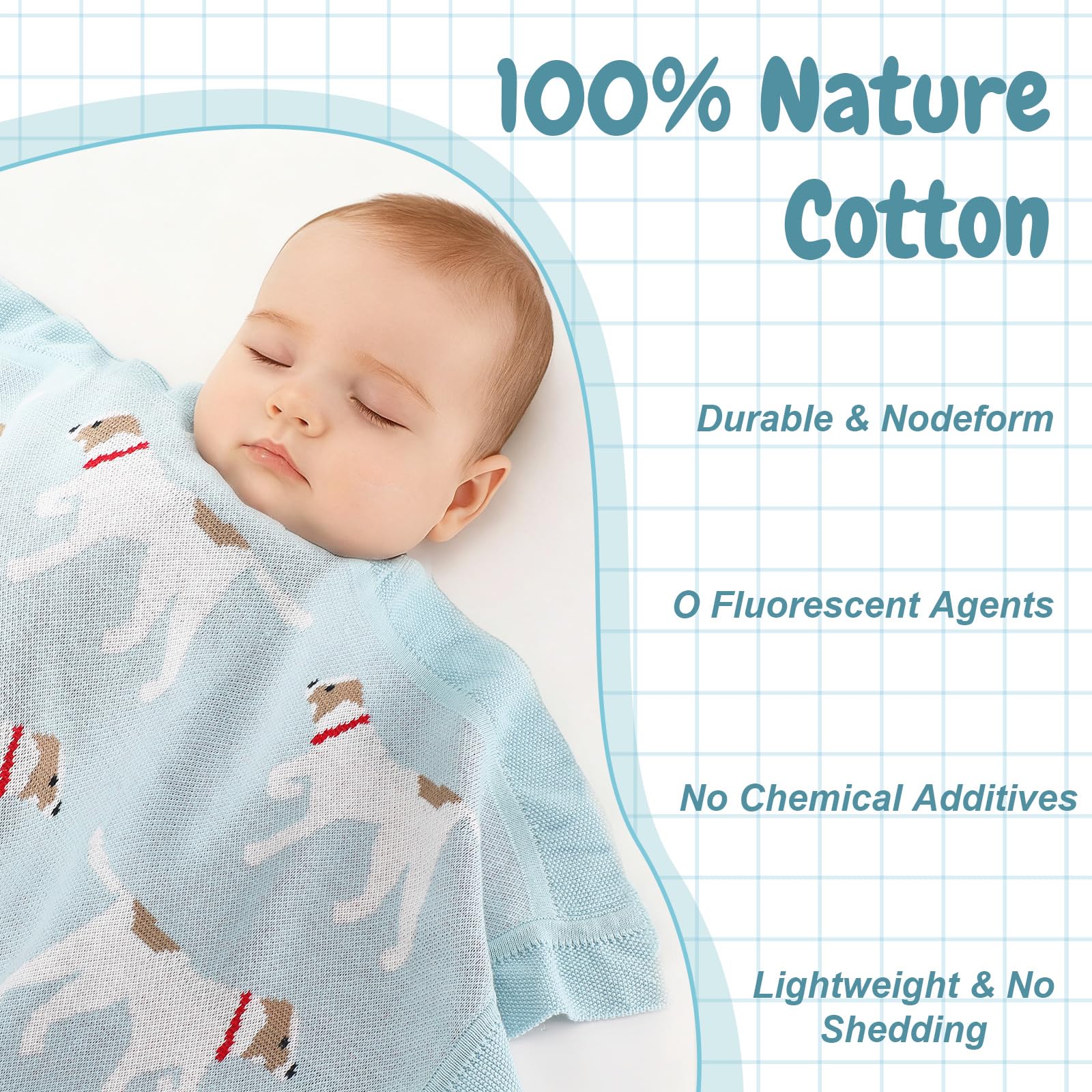SmoothNovelty nursery-blue color complements both boys and girls.