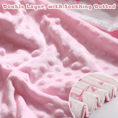 SmoothNovelty plush blanket used as crib or car-seat cover for warmth.