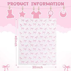 SmoothNovelty pink bow blanket for stroller rides with warm, soft feel.