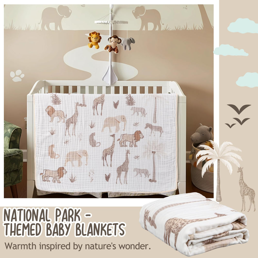 SmoothNovelty Safari Animal Blanket in-stroller-use ideal for tummy time and travel warmth.