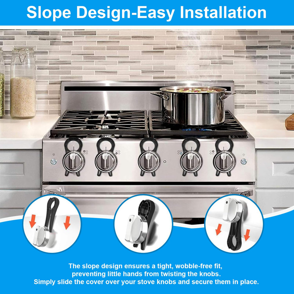 smrtcol gas stove knob lock durable-pp emphasizes heat-resistant, reusable design for long-term kitchen safety