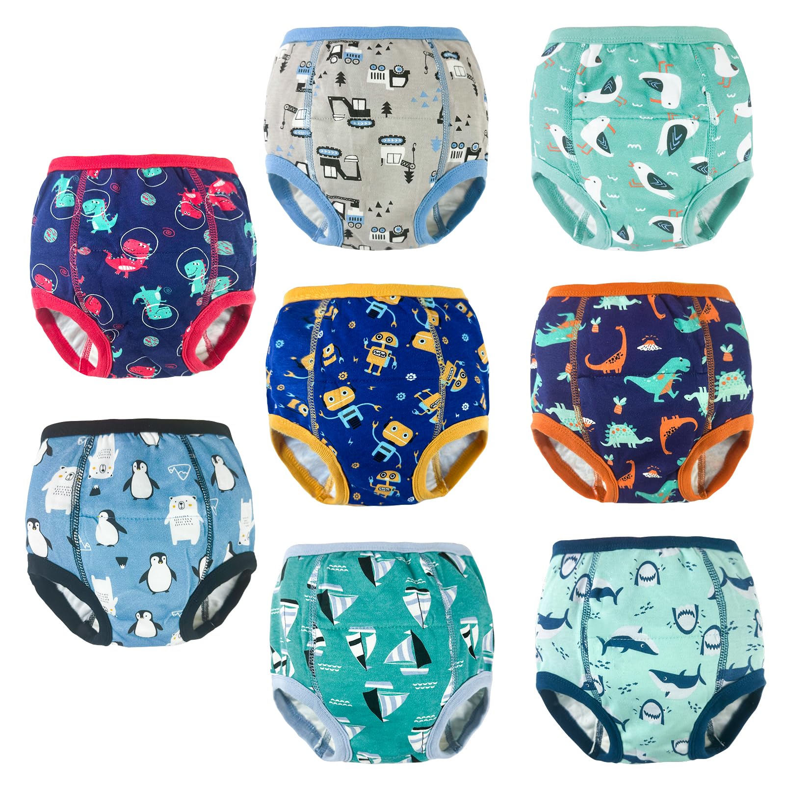 Smulpooti boys potty underwear flatlay highlighting starter panties for training and leakage control.