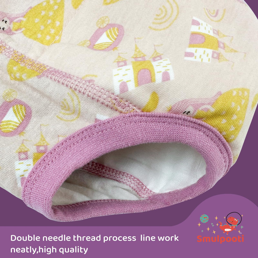 SMULPOOTI size-chart guide displaying 1T–6T fit ranges for toddlers.