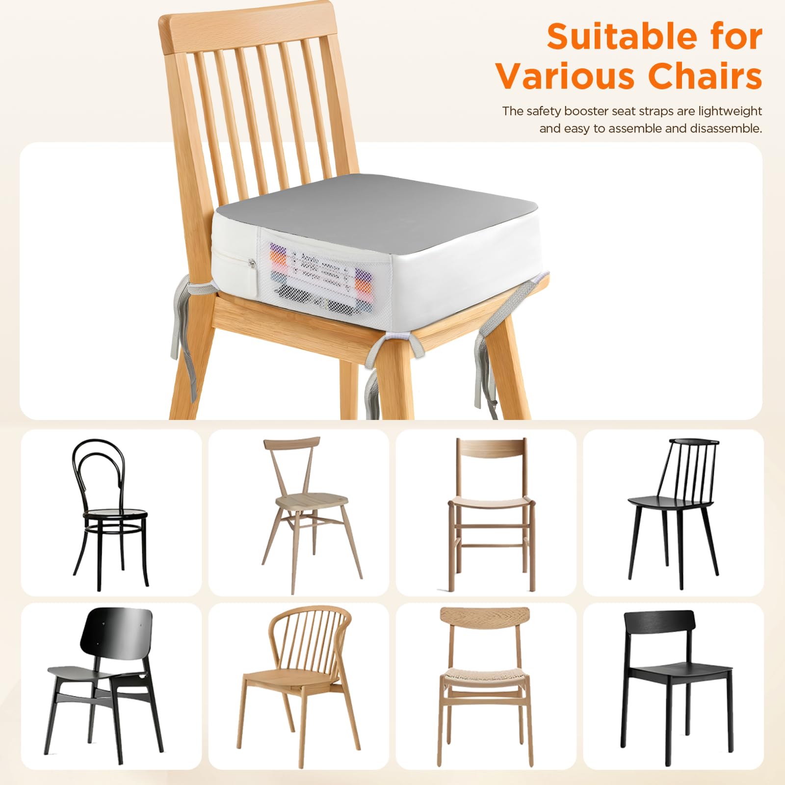 SMZCTYI booster seat installation is quick and portable for travel.