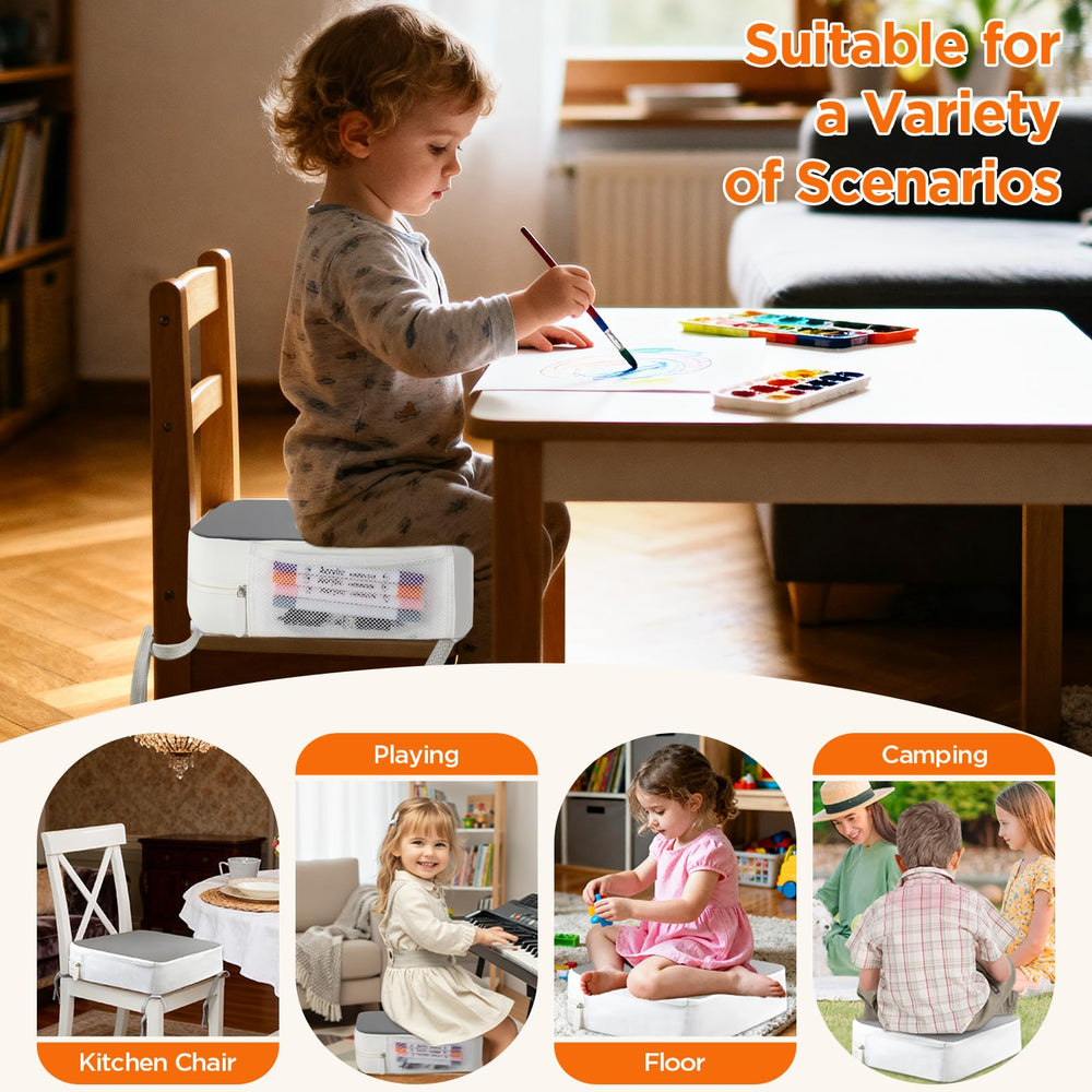 SMZCTYI booster seat removable cover is machine washable for hygiene.