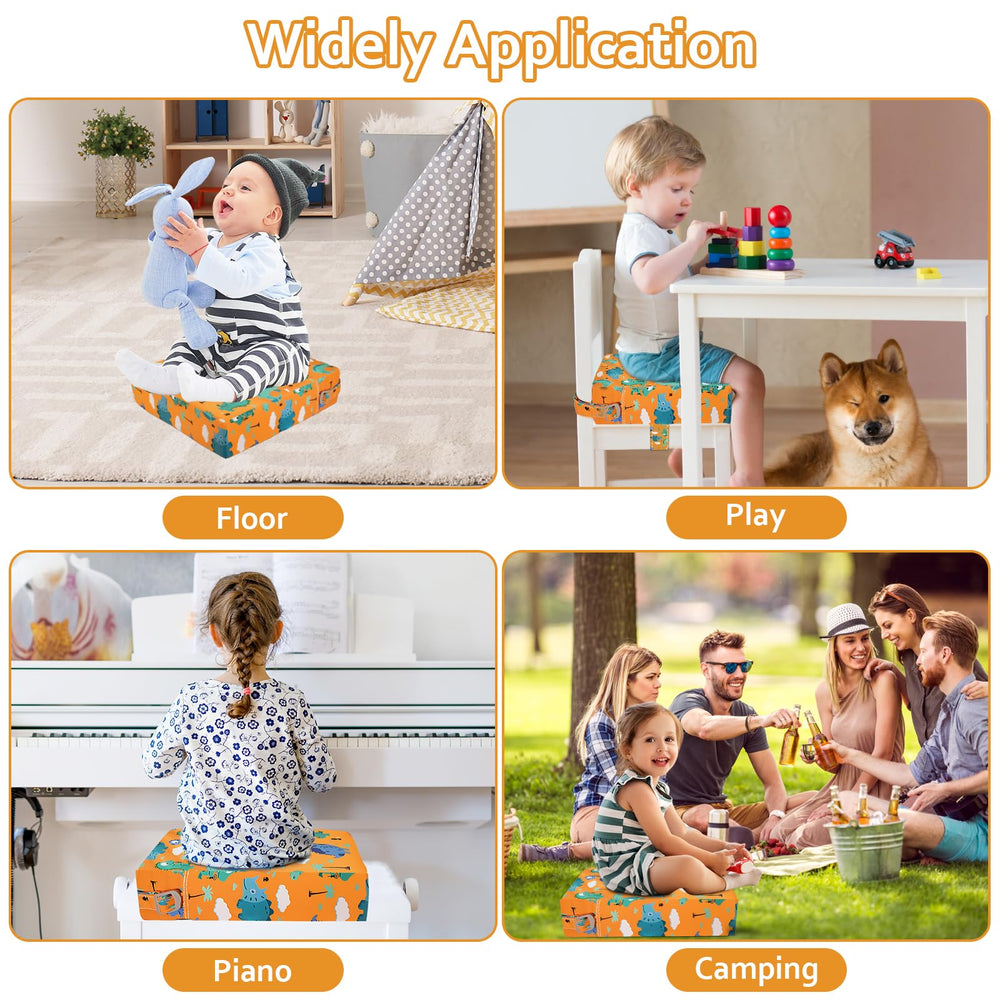 SMZCTYI animal-pattern booster seat engages kids and invites independent eating.