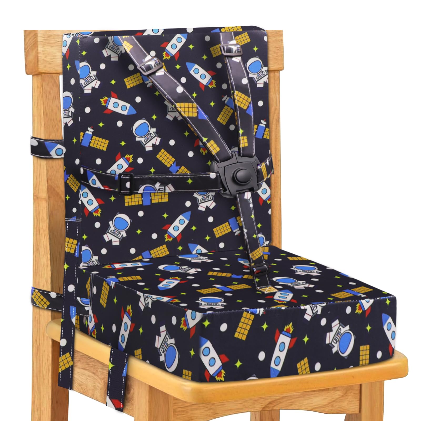 SMZCTYI booster seat with backrest elevates mealtime comfort.