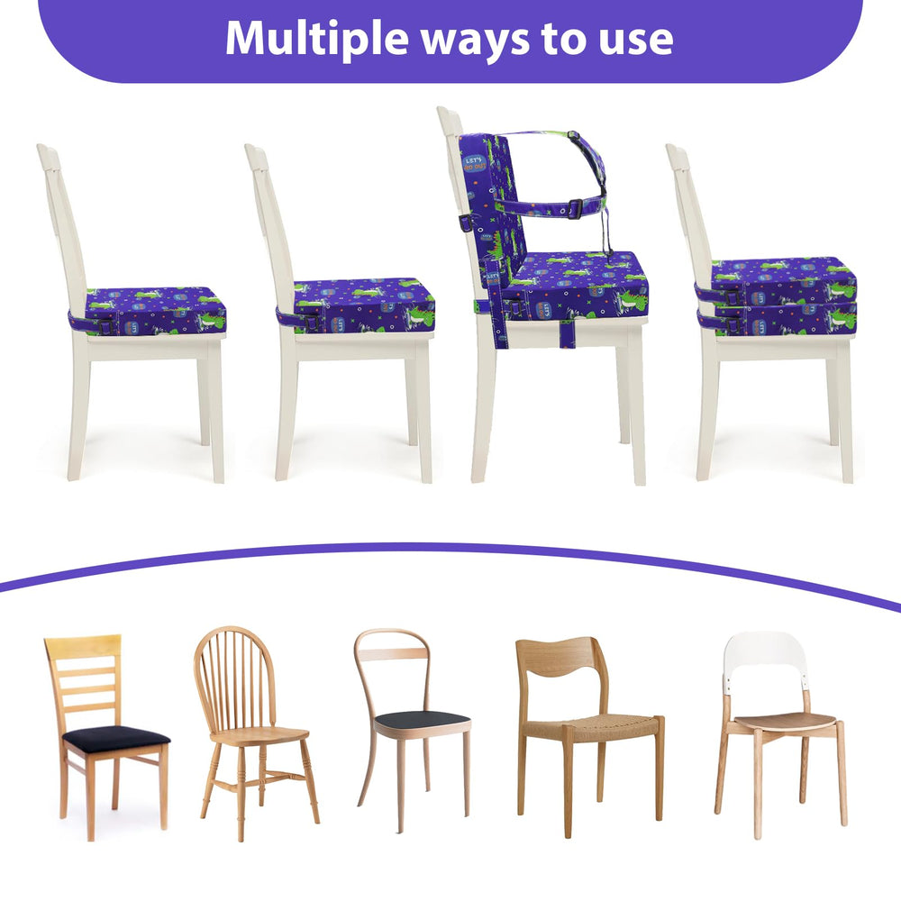 SMZCTYI booster seat blue vacuum-packed and expands to full height within 24-48 hours.