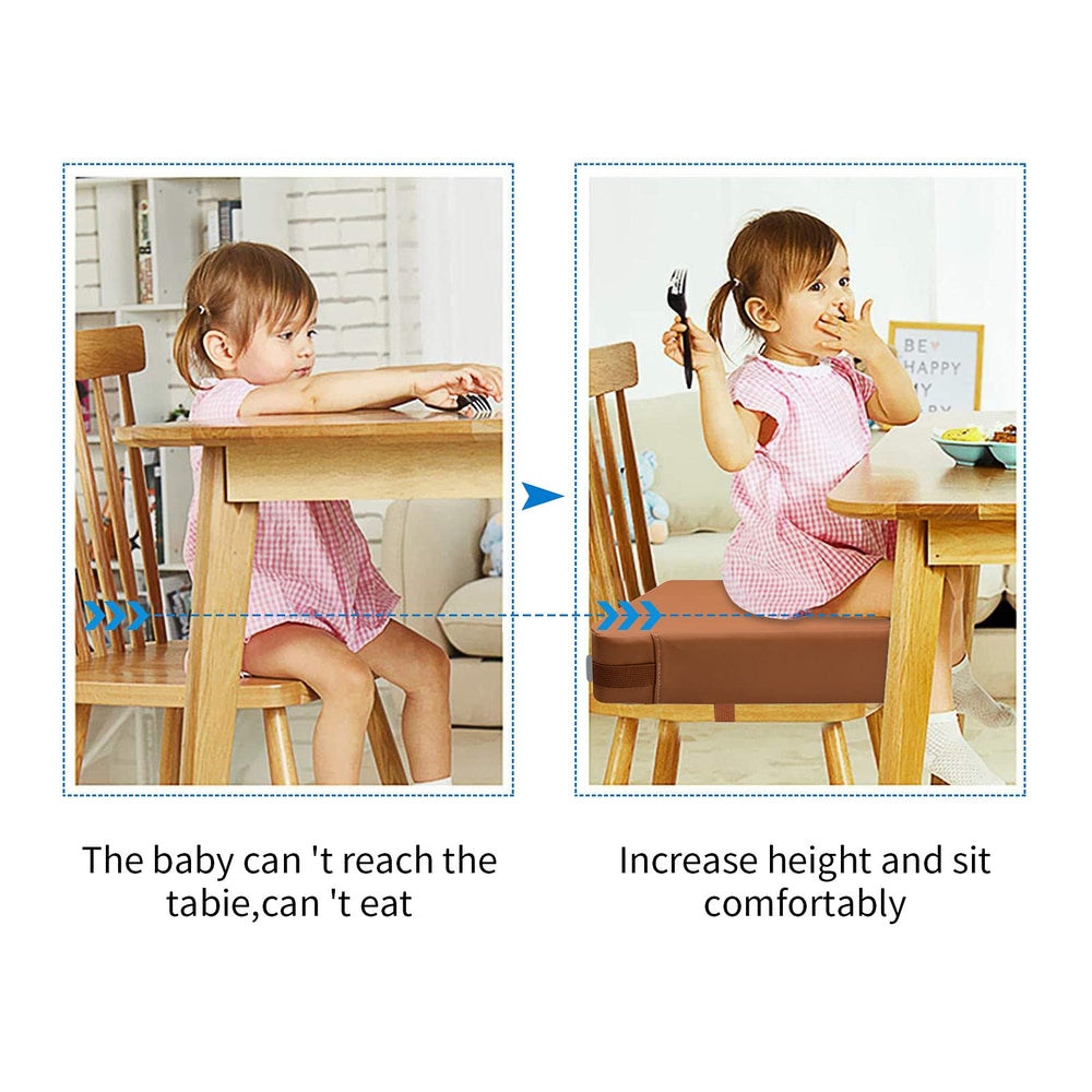 SMZCTYI toddler booster seat side view highlights adjustable straps for secure fit.