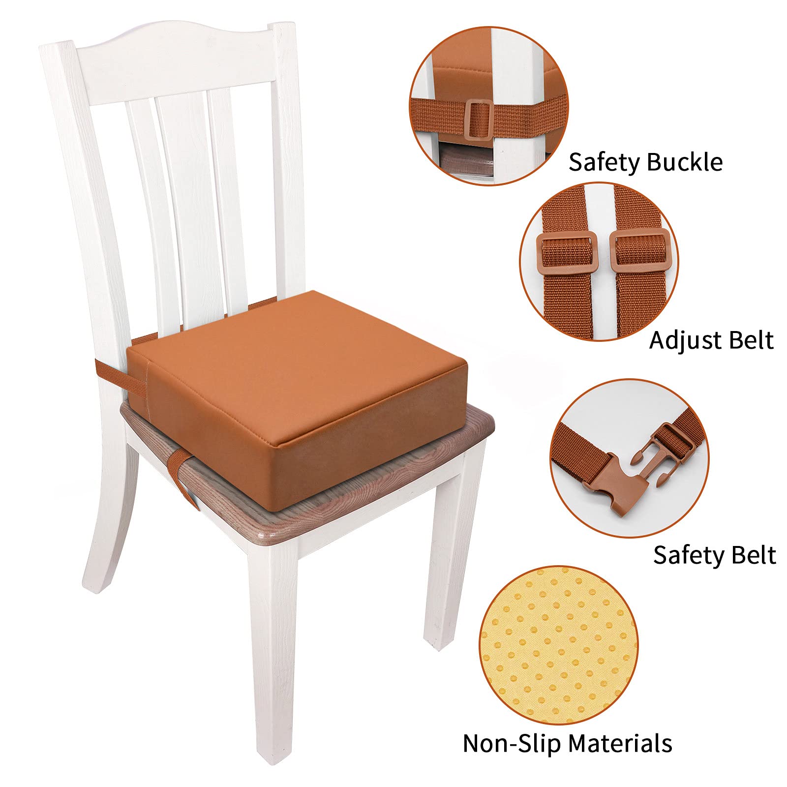SMZCTYI booster seat with zipper-clean cover emphasizes easy washable surface.