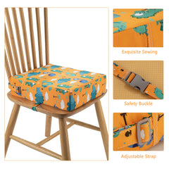 SMZCTYI orange booster seat features a non-slip bottom to prevent sliding.