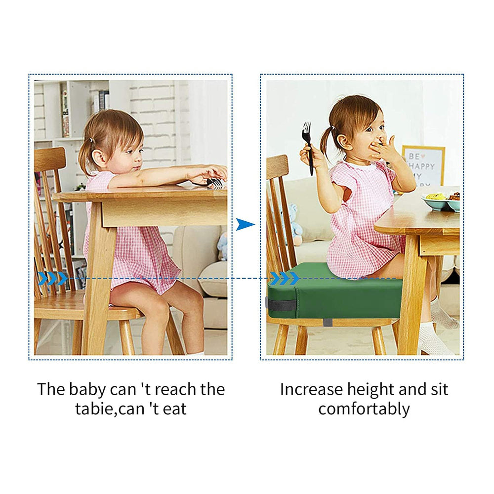 SMZCTYI booster seat PU leather surface highlights easy-clean, washable comfort.