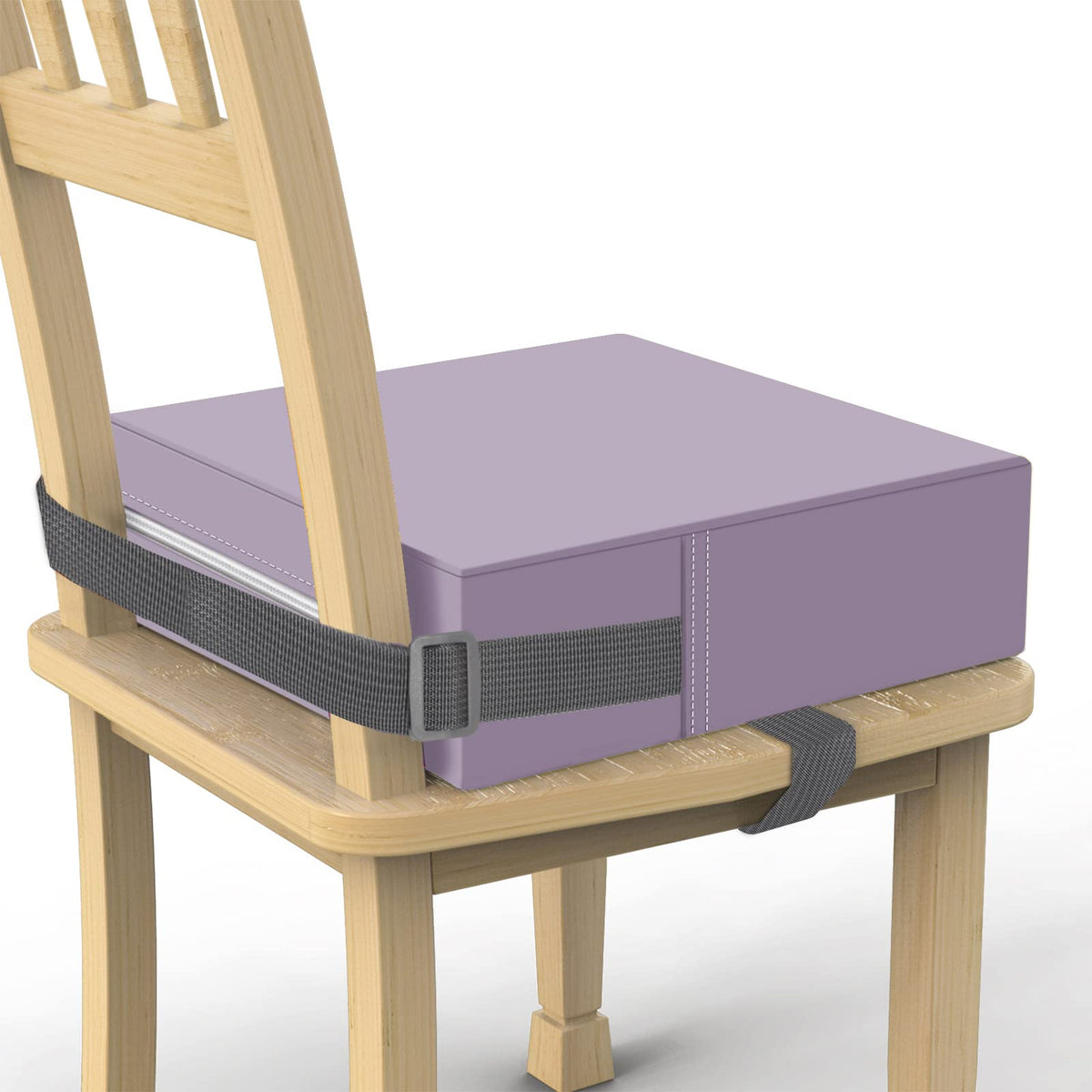 SMZCTYI toddler booster seat purple material close-up shows durable PU leather for lasting comfort