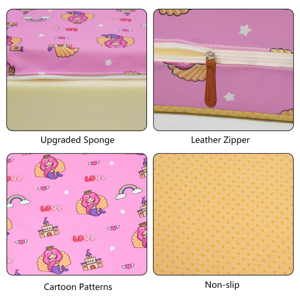 SMZCTYI booster seat used as portable travel cushion for outings and picnics.