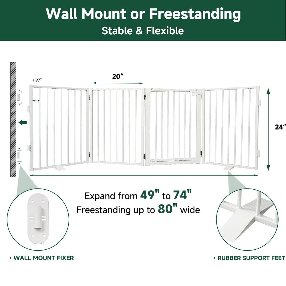 Snagle Paw gate folded compactly enables easy storage in a closet.