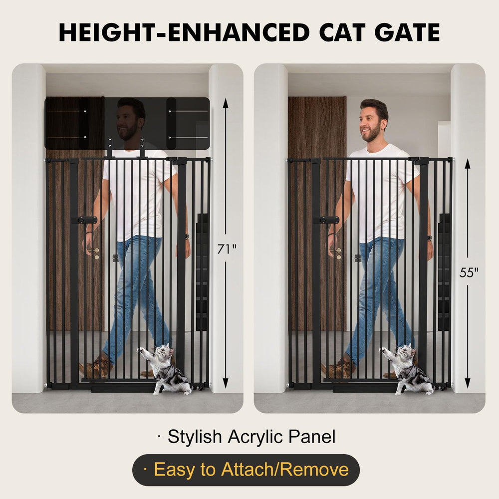 Snagle Paw 71-inch height feature highlighted for stairs and doorways