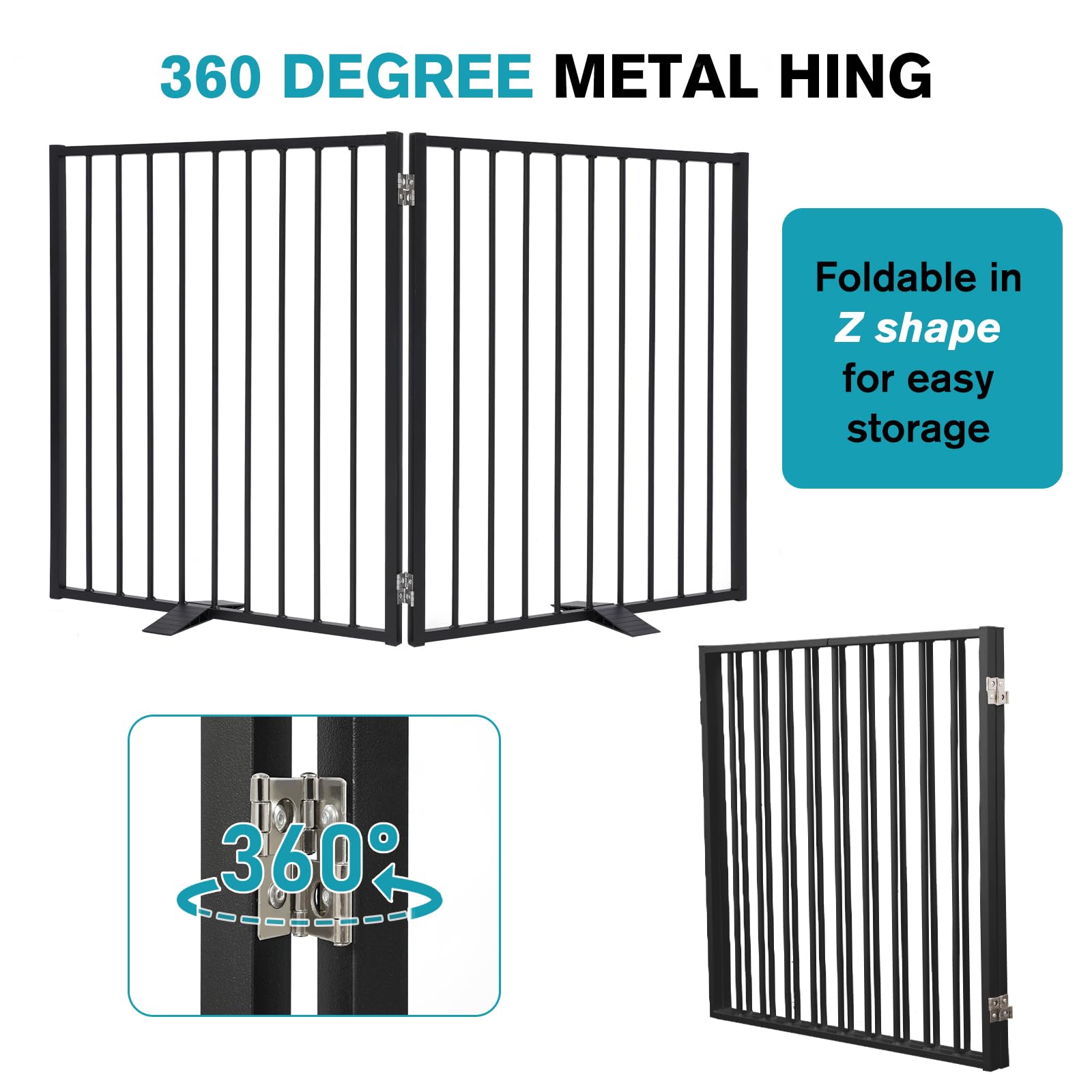 Snagle Paw preassembled dog gate design speeds setup and reduces clutter.