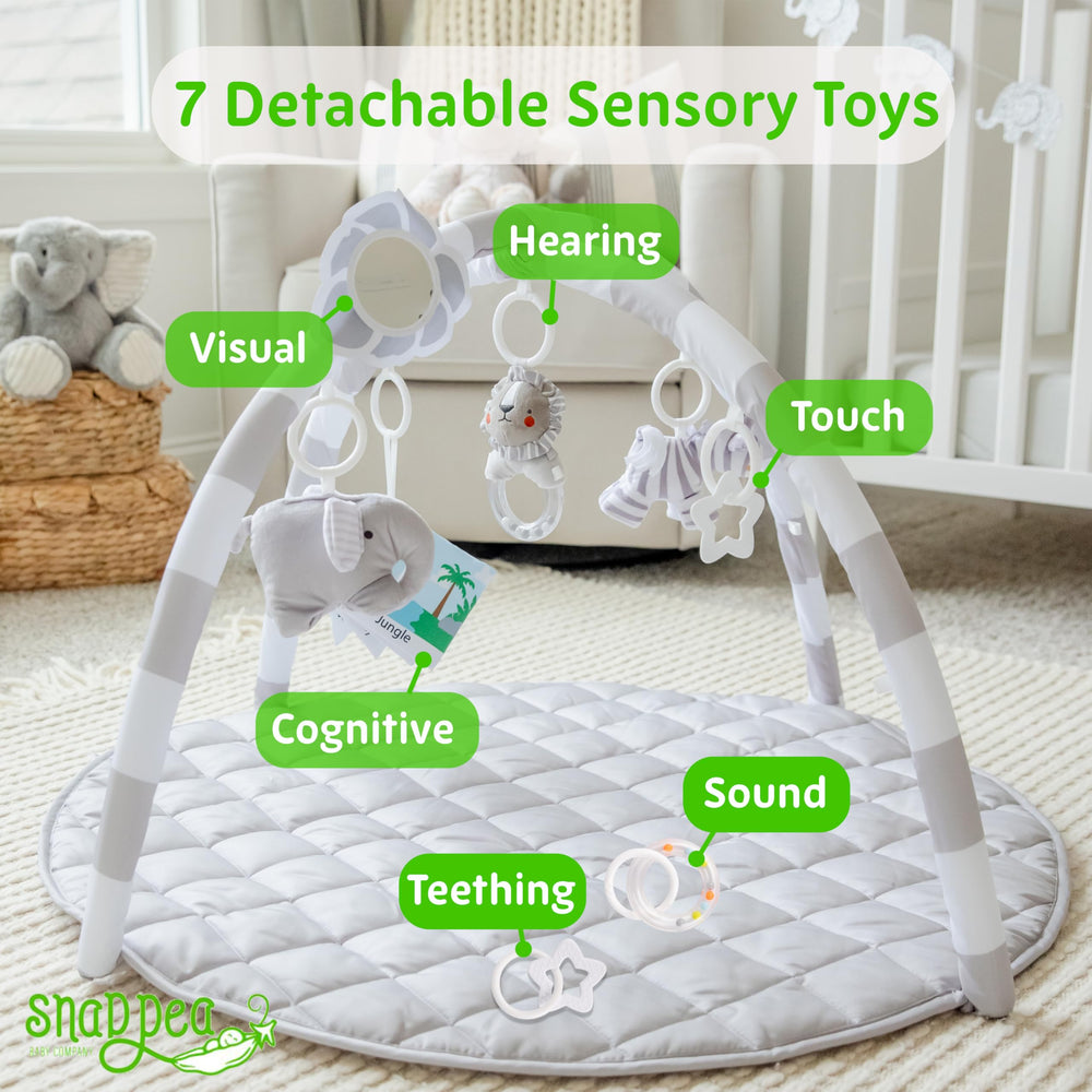 SnapPea detachable toys promote sensory play and discovery.