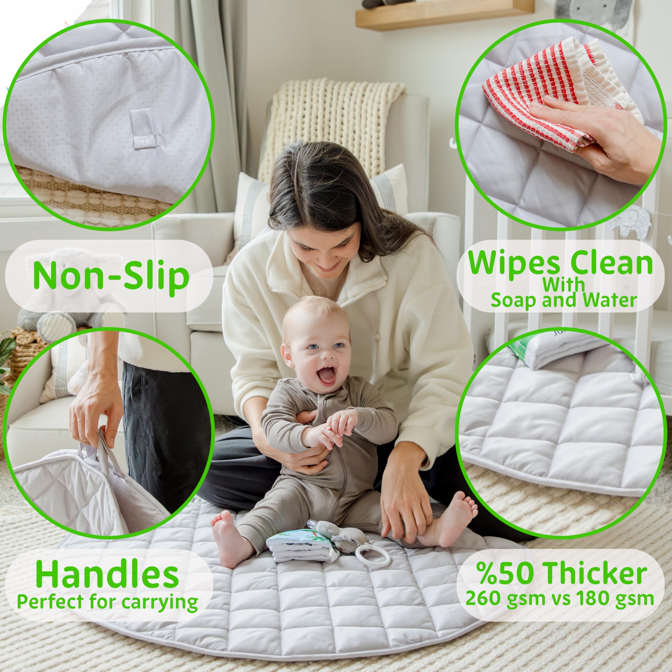 SnapPea portable folding gym with carry handle for on-the-go fun.