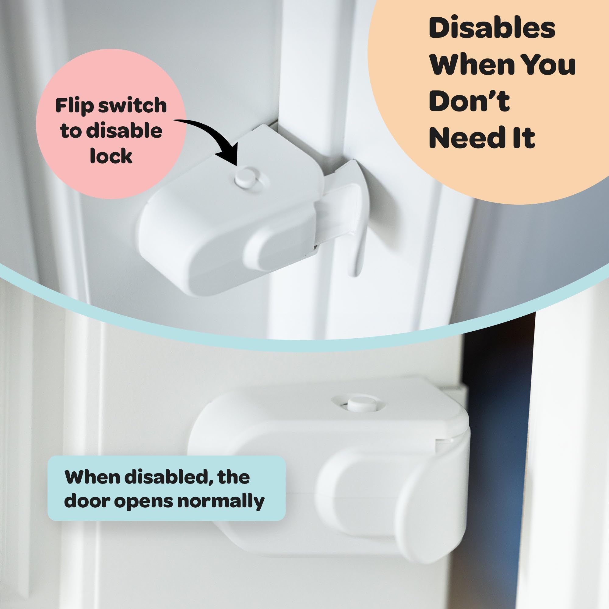 Snappower HugLock height-adjustable design for secure door fit.