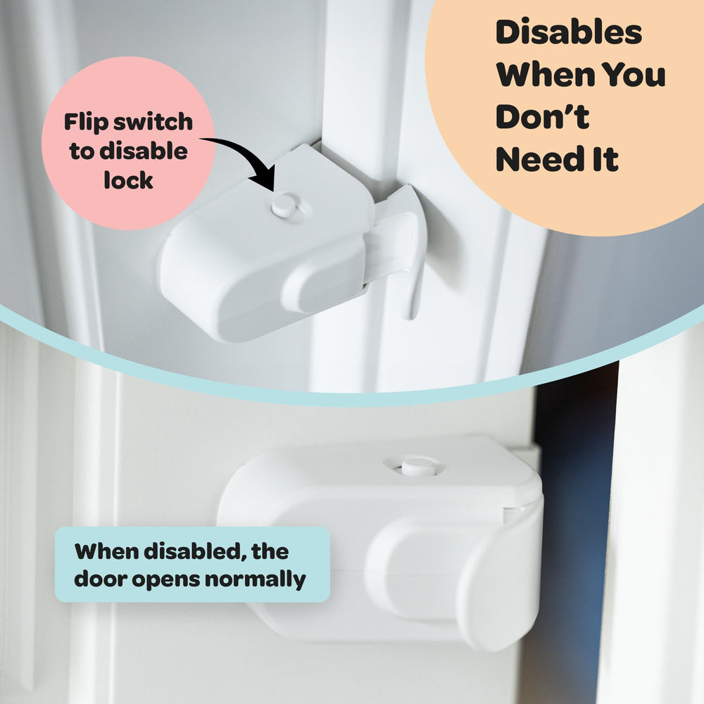 Two-way door safety with HugLock for flexible room access
