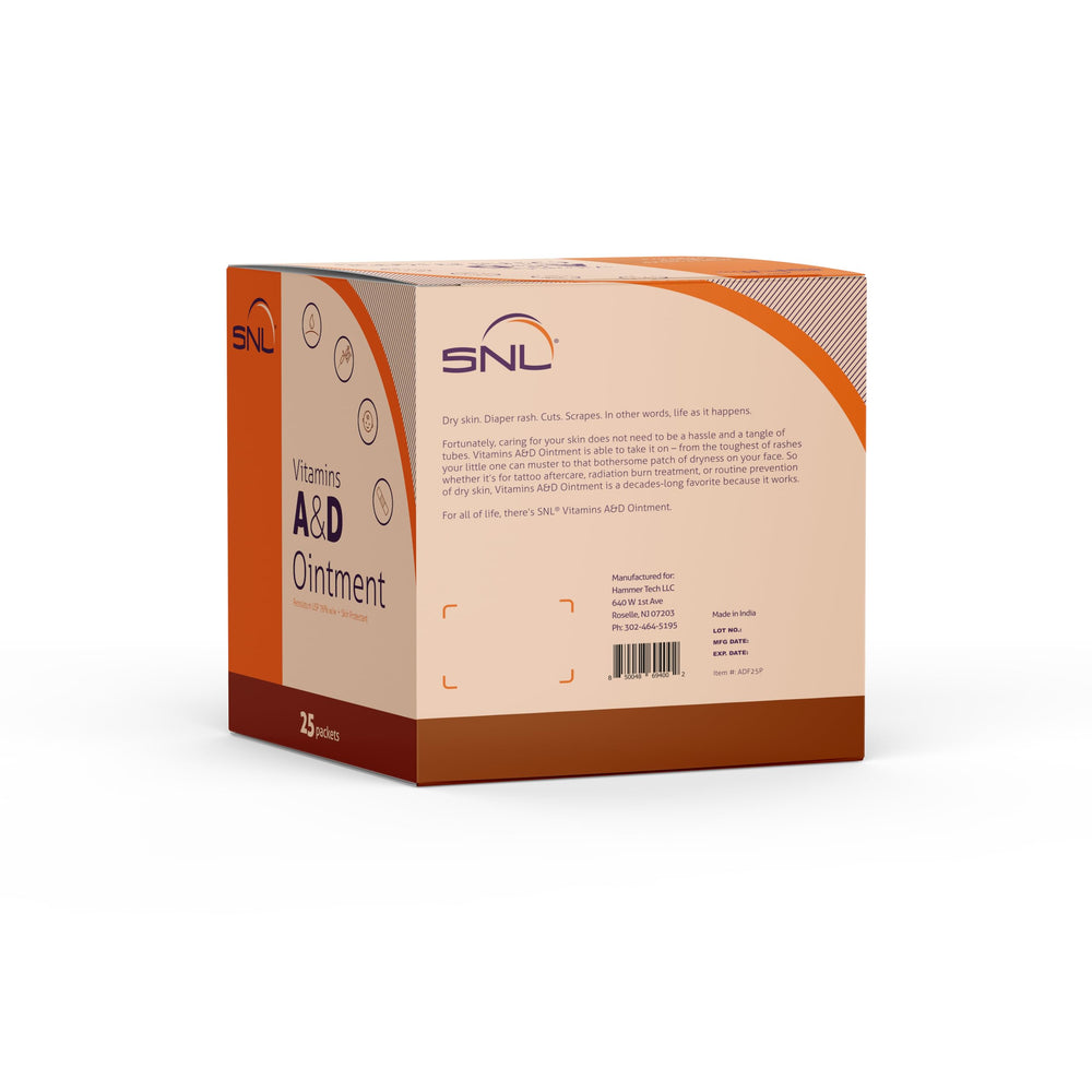 SNL Vitamins A&D Ointment nourishes skin with Vitamins A and D.