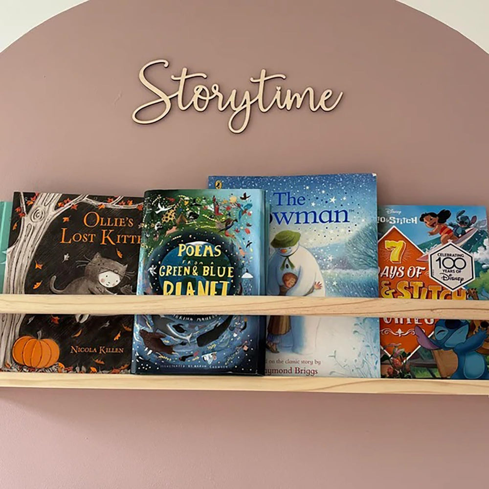 Snlioek Storytime Sign wooden wall decor close-up for cozy reading spaces