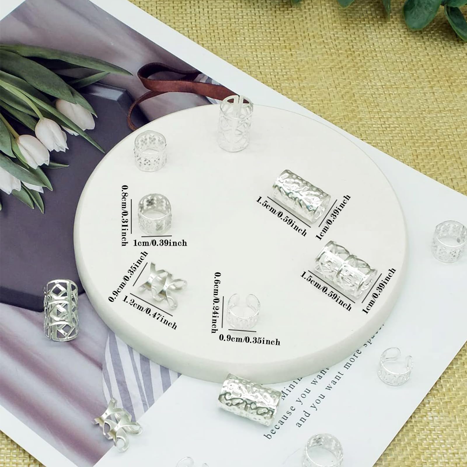 Snmzlc non-piercing ear clip hair jewelry demonstrates easy wear.