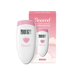 Snomd non-contact forehead thermometer front view for hygienic quick checks