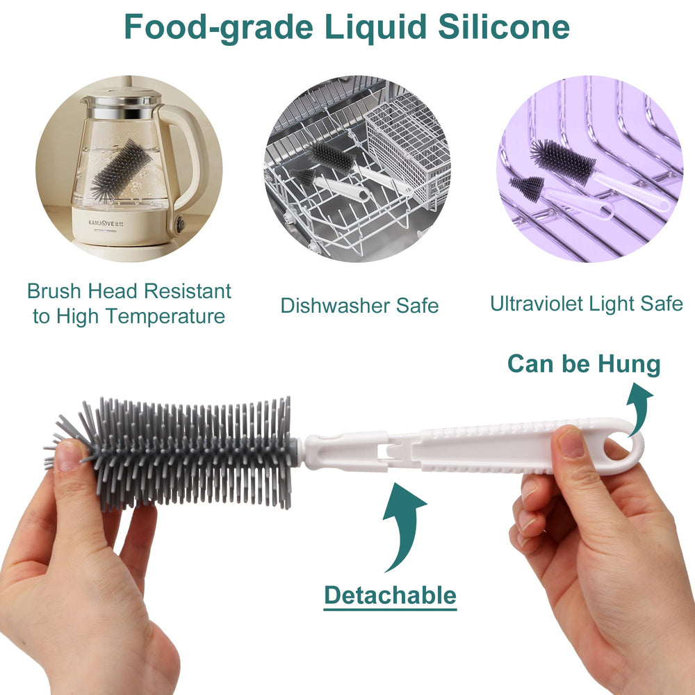 Snonerion bottle cleaner kit drying rack air dries multiple parts efficiently.