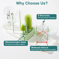 Snonerion nipple brush designed for precise, thorough bottle cleaning.