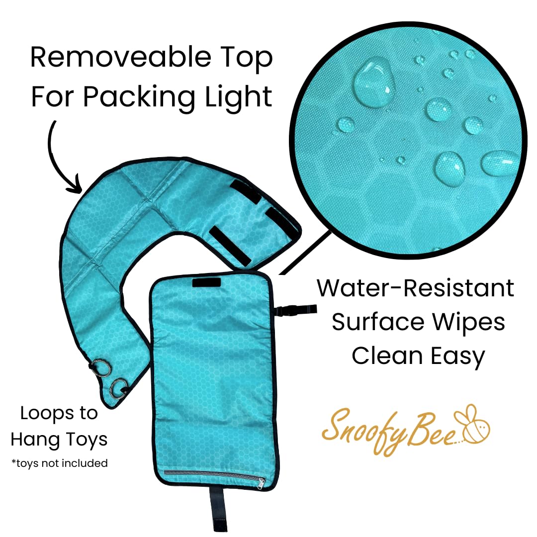 SnoofyBee chic purse-like strap conveys fashionable travel companion.