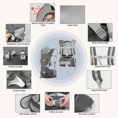 SNOOZYNEST adjustable straps and buckles enabling quick transitions between caregivers