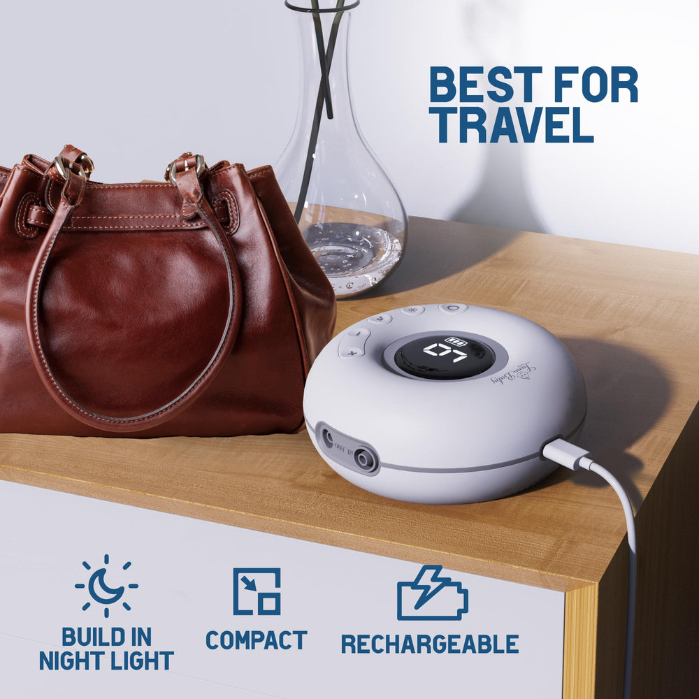 SnotVac built-in soothing music enhances nasal care sessions.