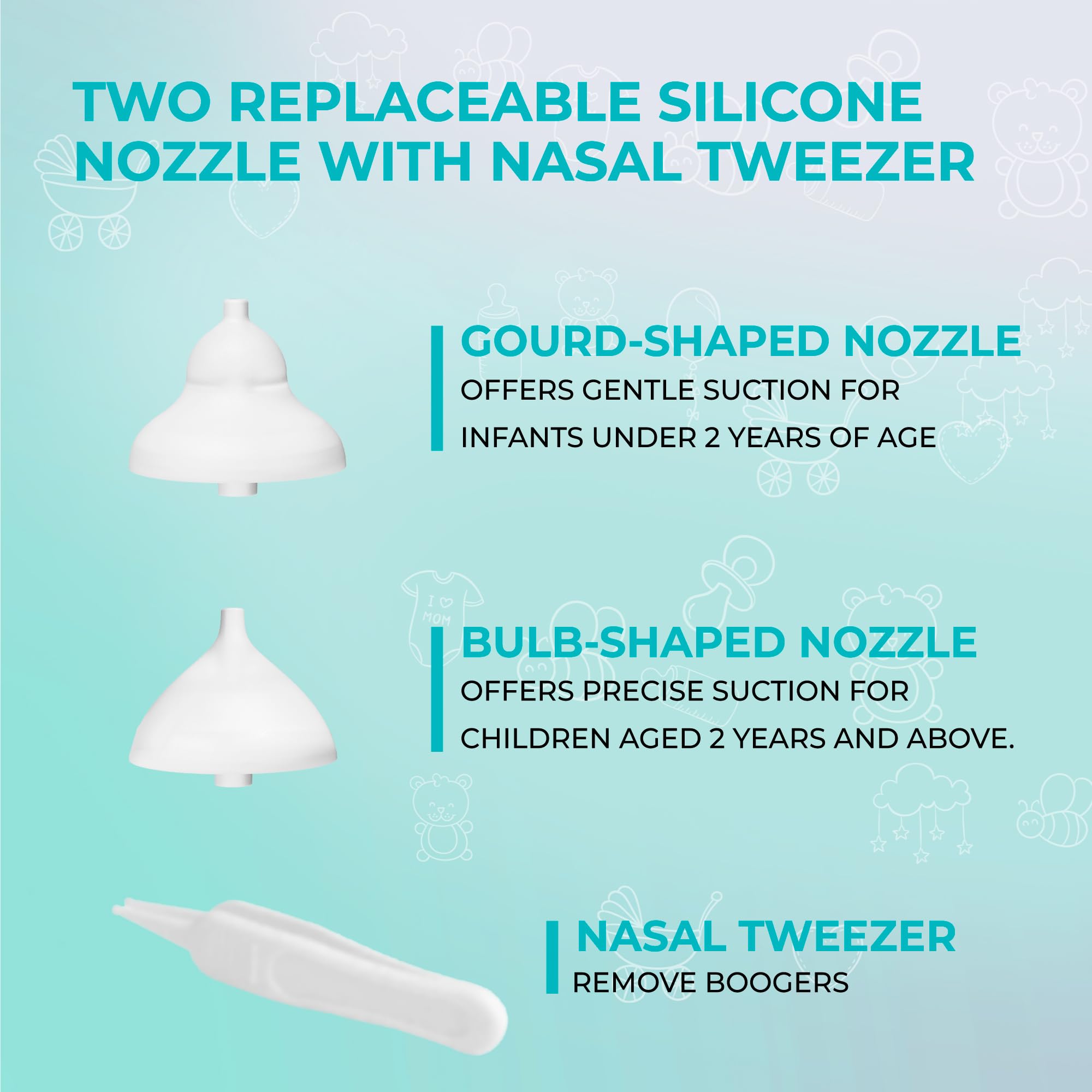 SnotVac in-use during a calm nasal care session with music