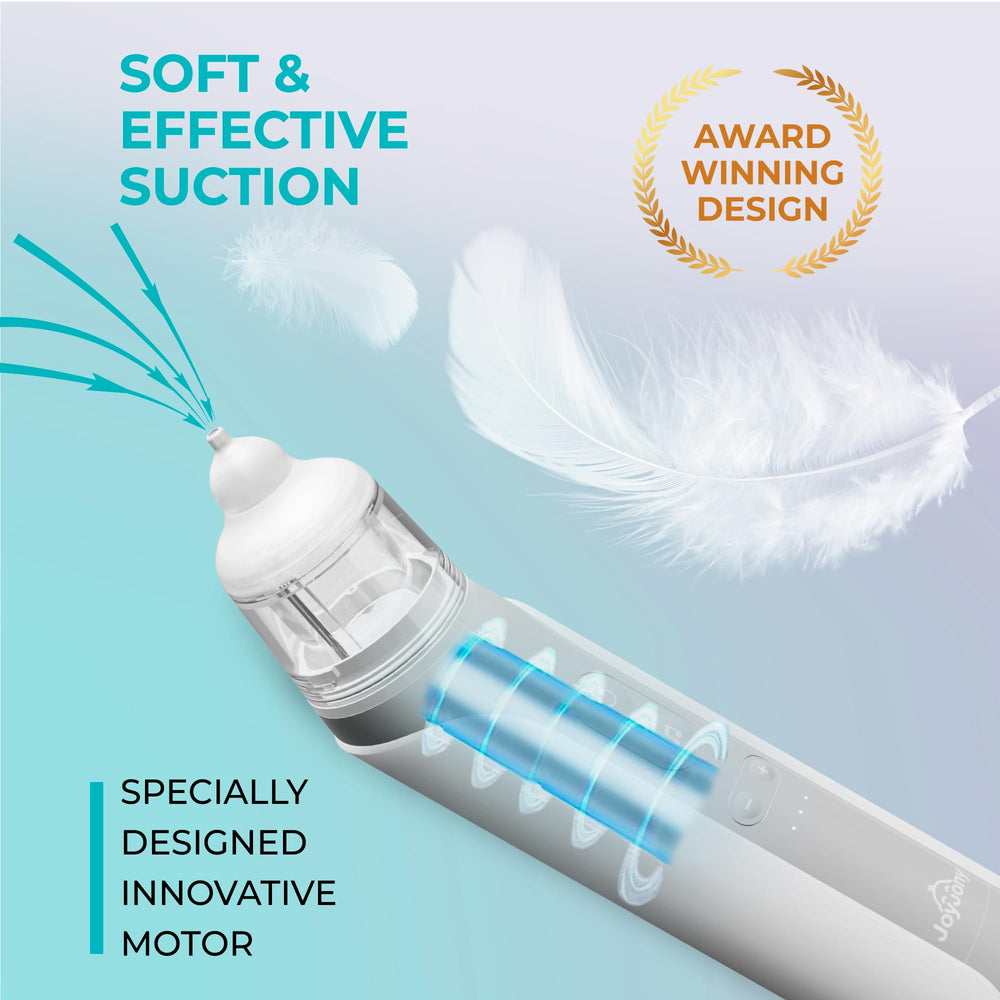SnotVac infant and toddler silicone tips ready for gentle nasal care