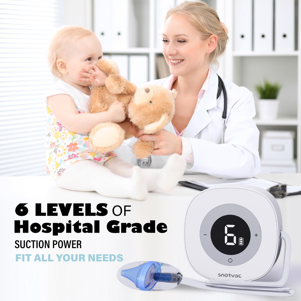 SnotVac SnotMax with six suction levels for personalized comfort