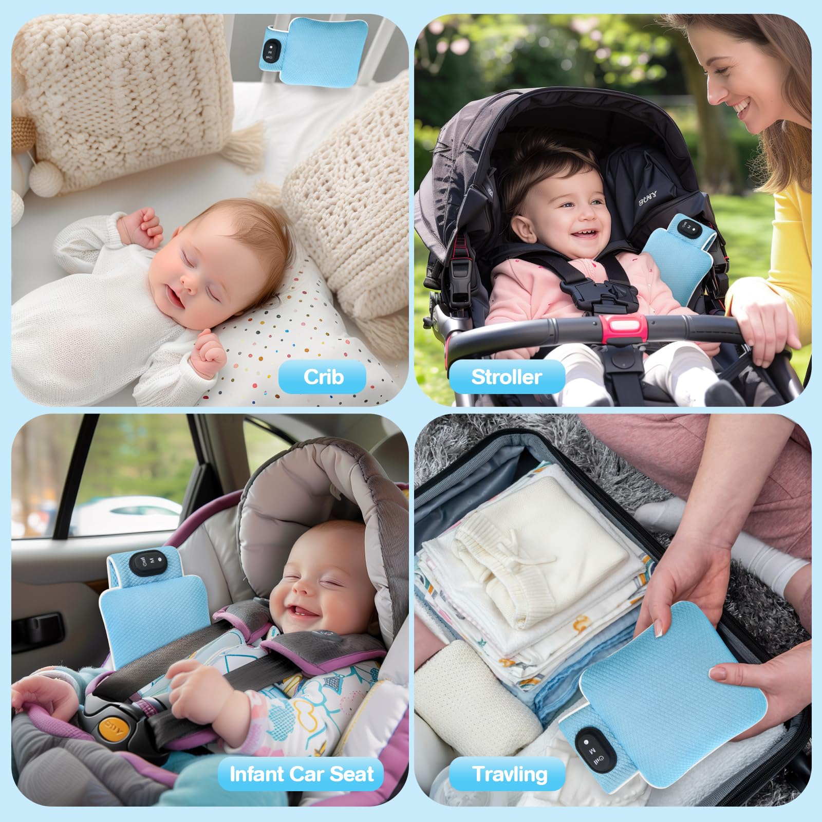 Snovvi Sleep Soother being wiped clean on skin-safe surface for easy care