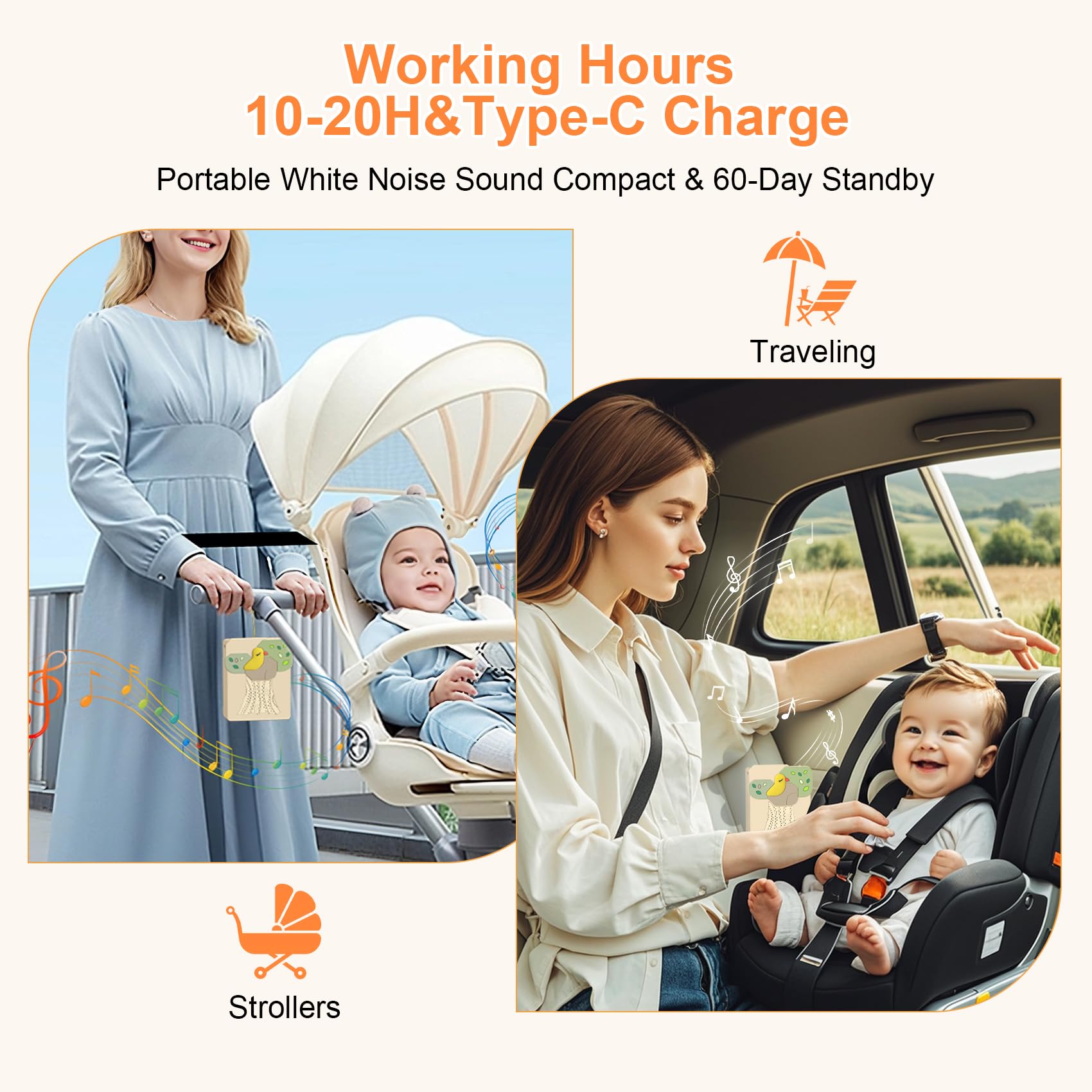 Snovvi sound machine baby-soother-adjustable-timer offers flexible play sessions for naps and bedtime