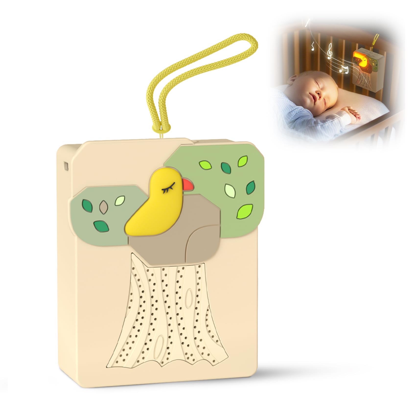 Snovvi sound machine baby-soother AI cry-detection demonstrates instant calming aid for sleepy babies