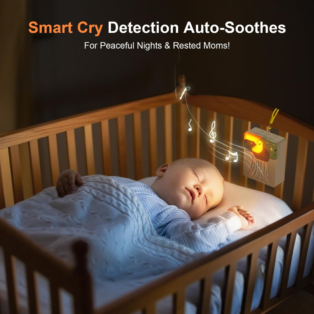 Snovvi sound machine baby-soother auto-soothing in action provides hands-free calm
