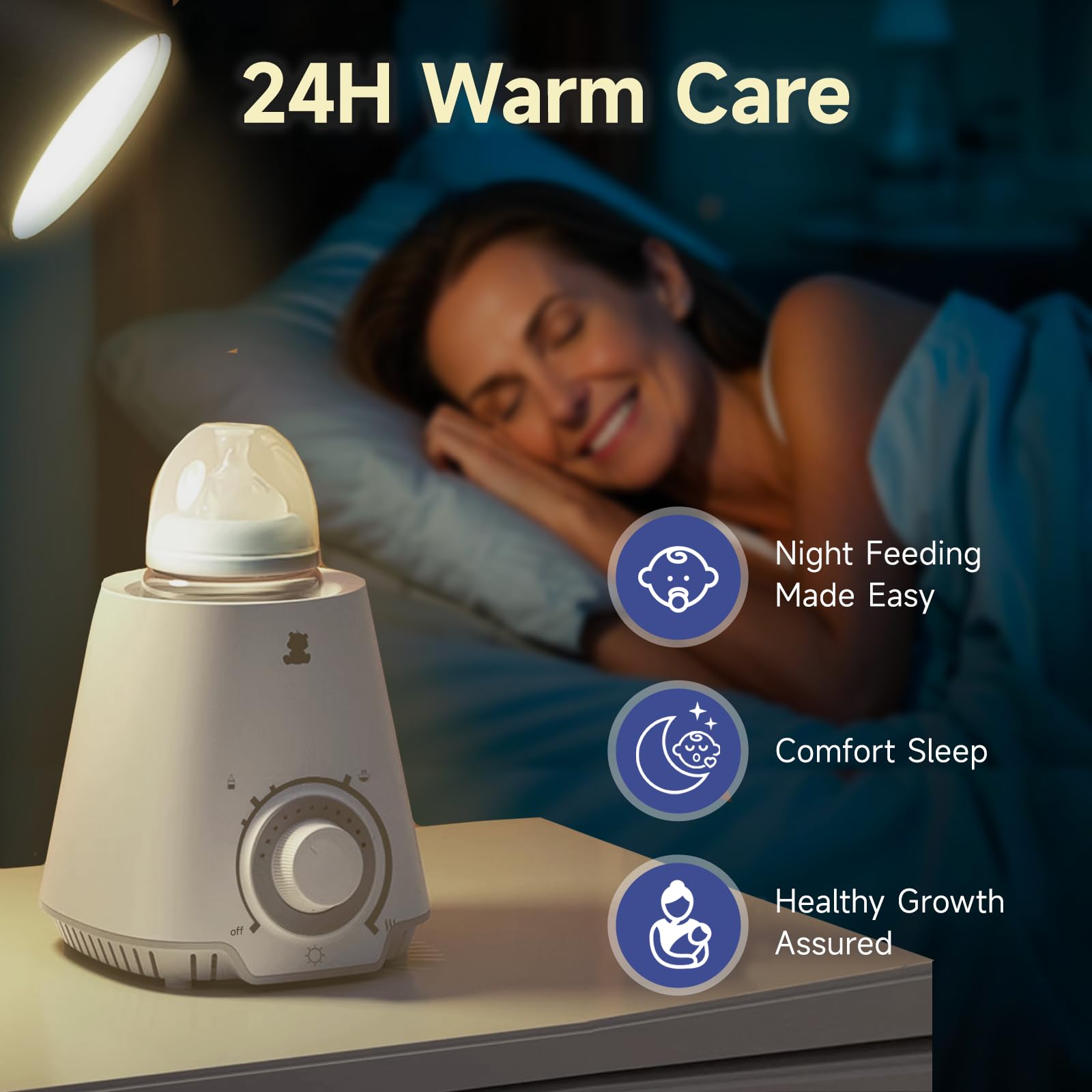 Snow Bear warms baby food to safe temperatures evenly.