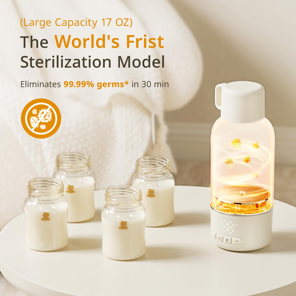 Snow Bear bottle warmer with 17oz capacity suits families with multiple babies.