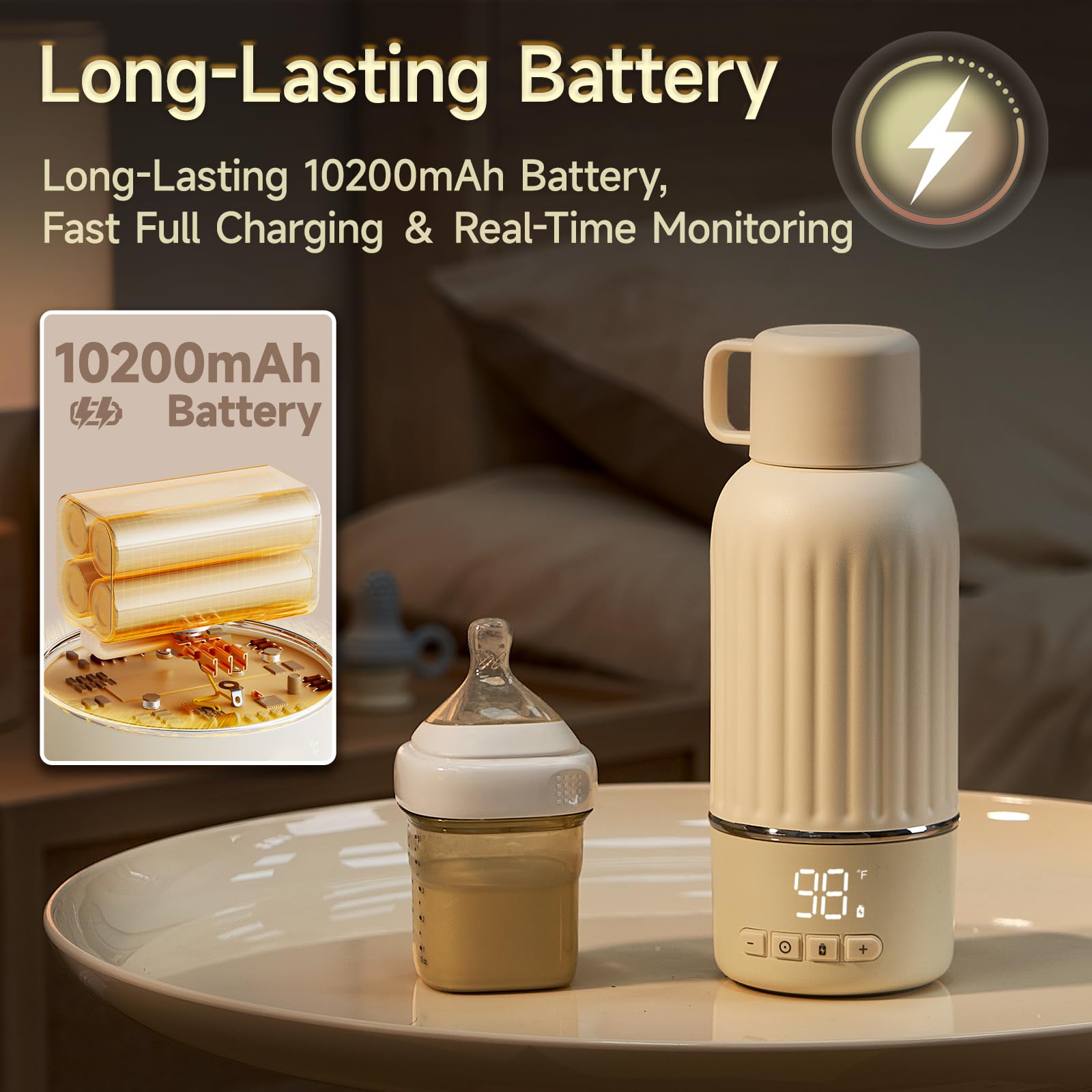 Snow Bear bottle warmer hygienic mode enables self-clean cycle for easy maintenance.