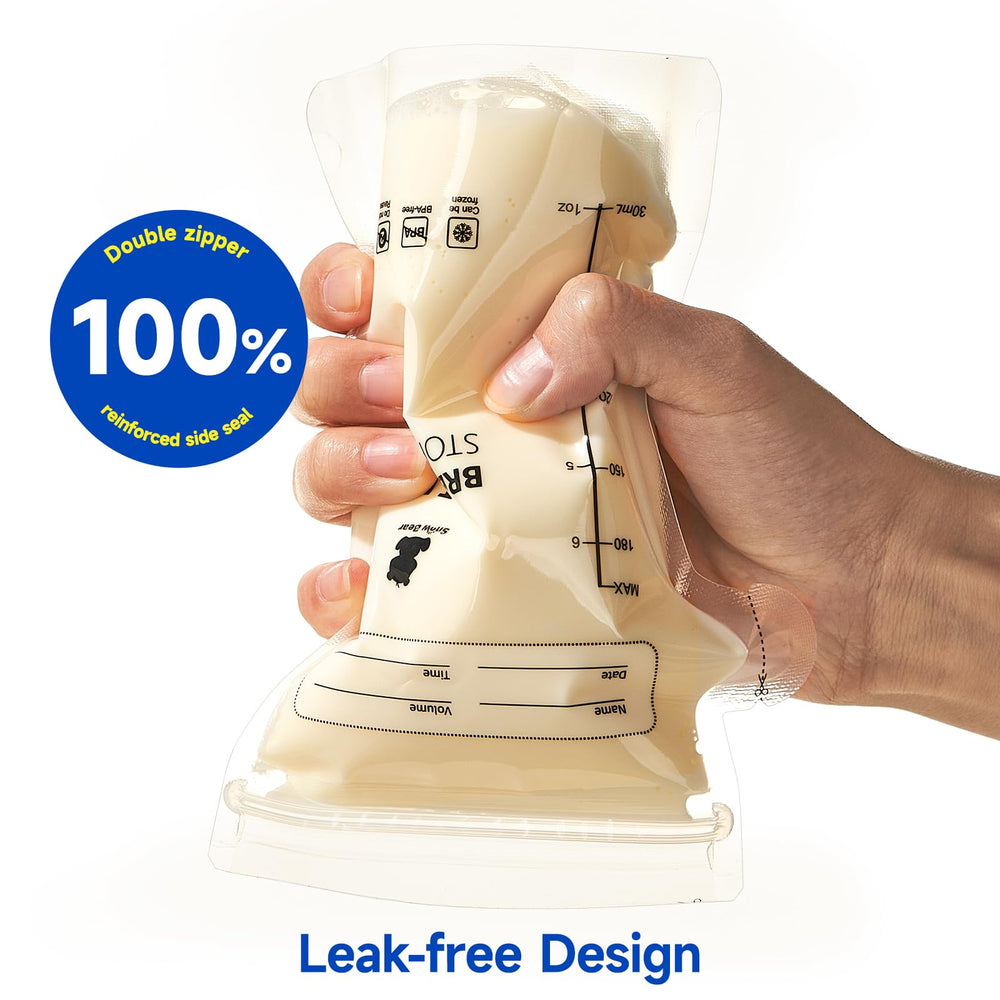 Snow Bear bag seal highlighting secure zipper for spill-free pouring