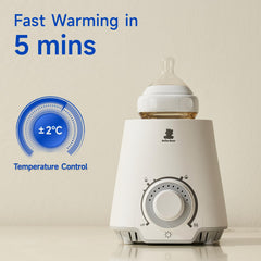 Snow Bear breastmilk warming via water bath ensures even heat distribution.